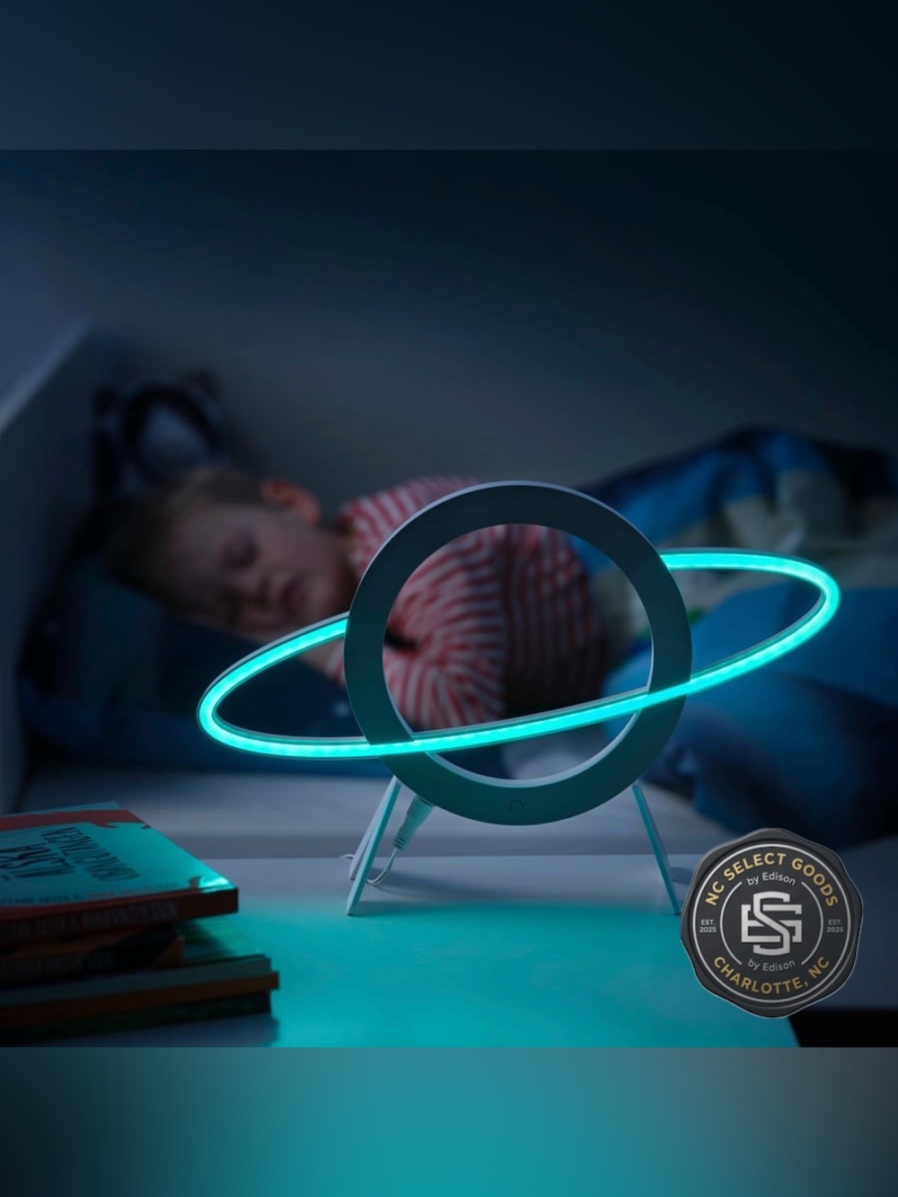 IKEA AFTONSPARV LED Table Lamp Planet Shape Saturn Multicolor 205.592.09 NEW